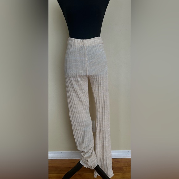 New Zara Elegant Cream Women's Longline Cardigan and Pants Set - Picture 10 of 10